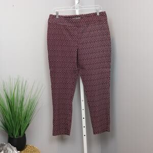 Erica Taylor Maroon Slim Style Elastic Waist Size 1X